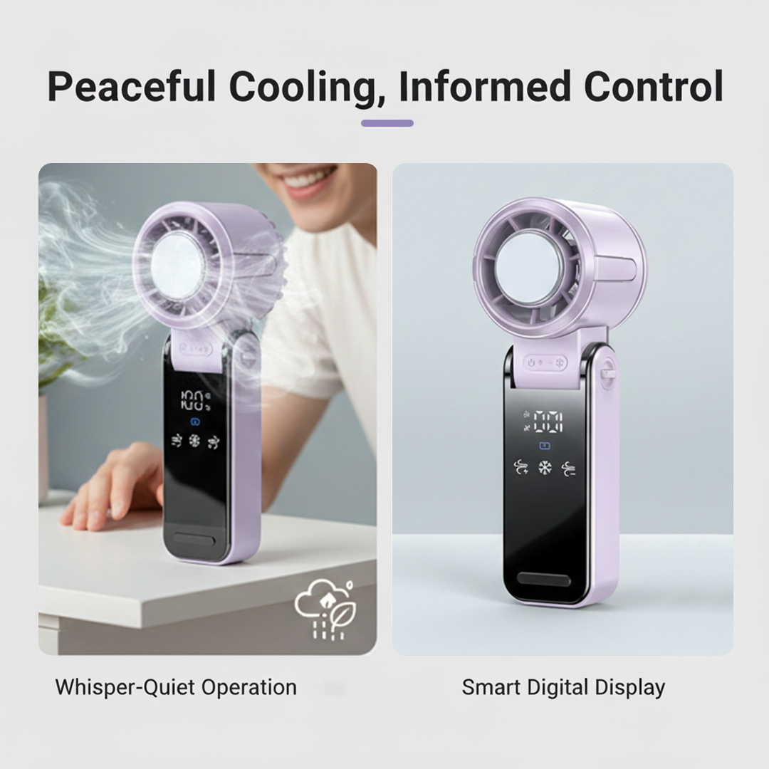 Handheld Fan - Foldable Design - Cooling Feature