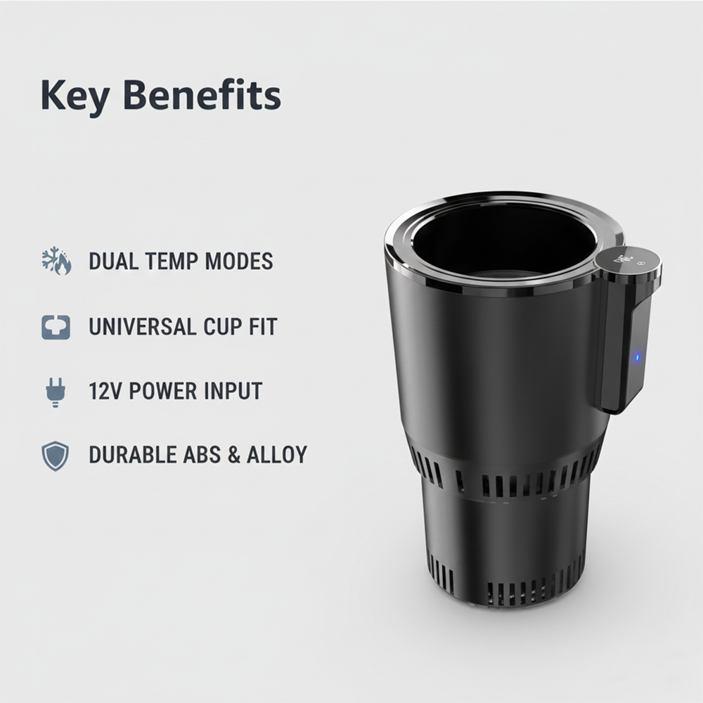 Car Cup Holder - Cooling Feature - Heating Feature
