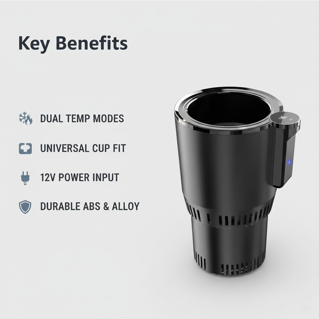 Car Cup Holder - Cooling Feature - Heating Feature