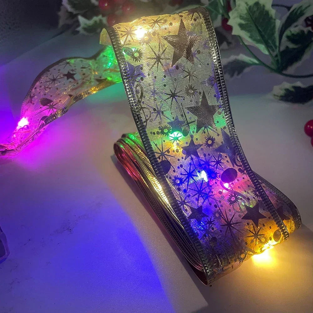 Christmas Lights Ribbon - Twinkle Ribbon - Festive Decoration