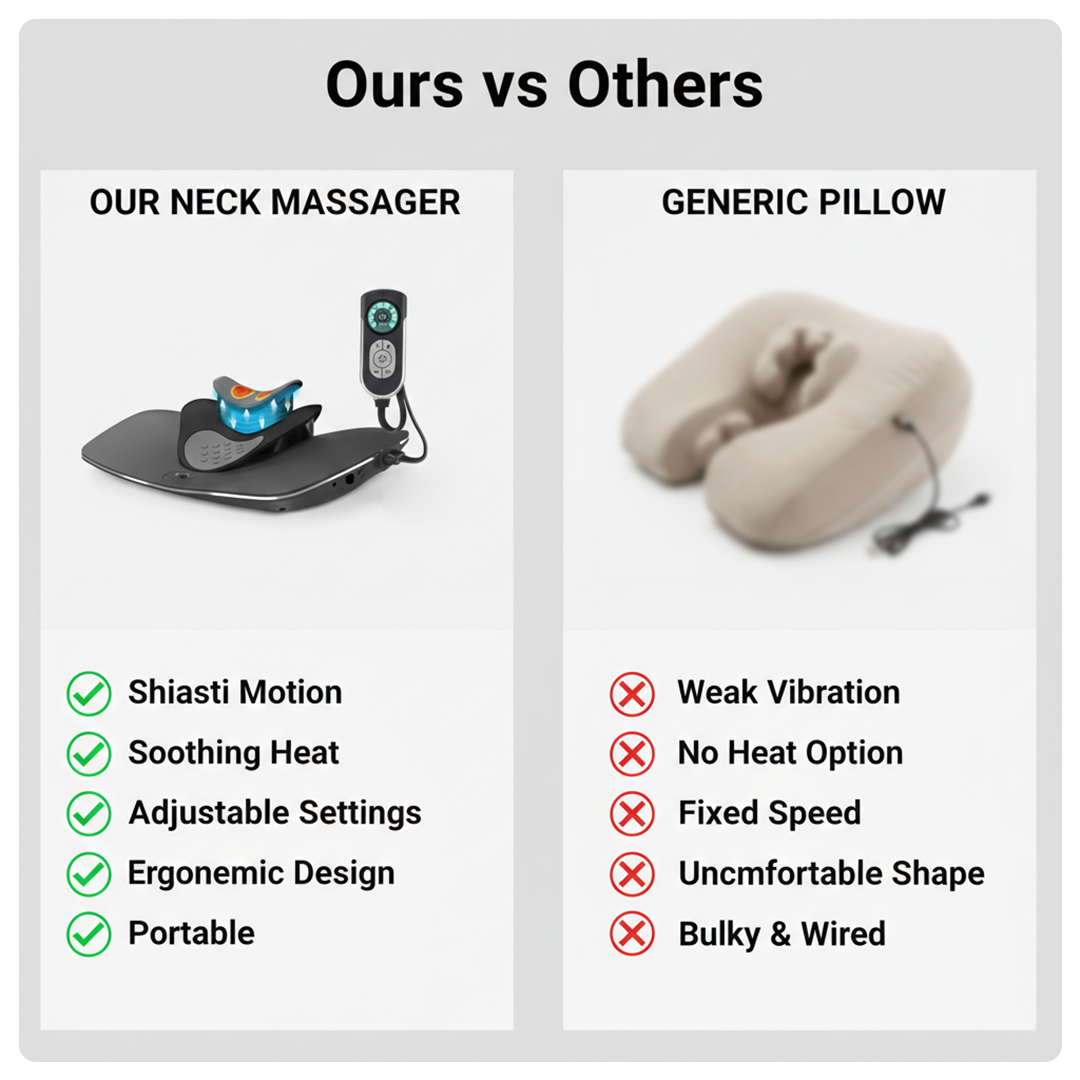 Neck Massage Pillow - Shiatsu Motion - Heat Option