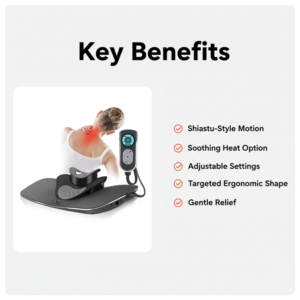 Neck Massage Pillow - Shiatsu Motion - Heat Option