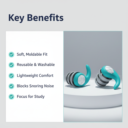 Silicone Earplugs - Noise Reduction - Sleeping Use