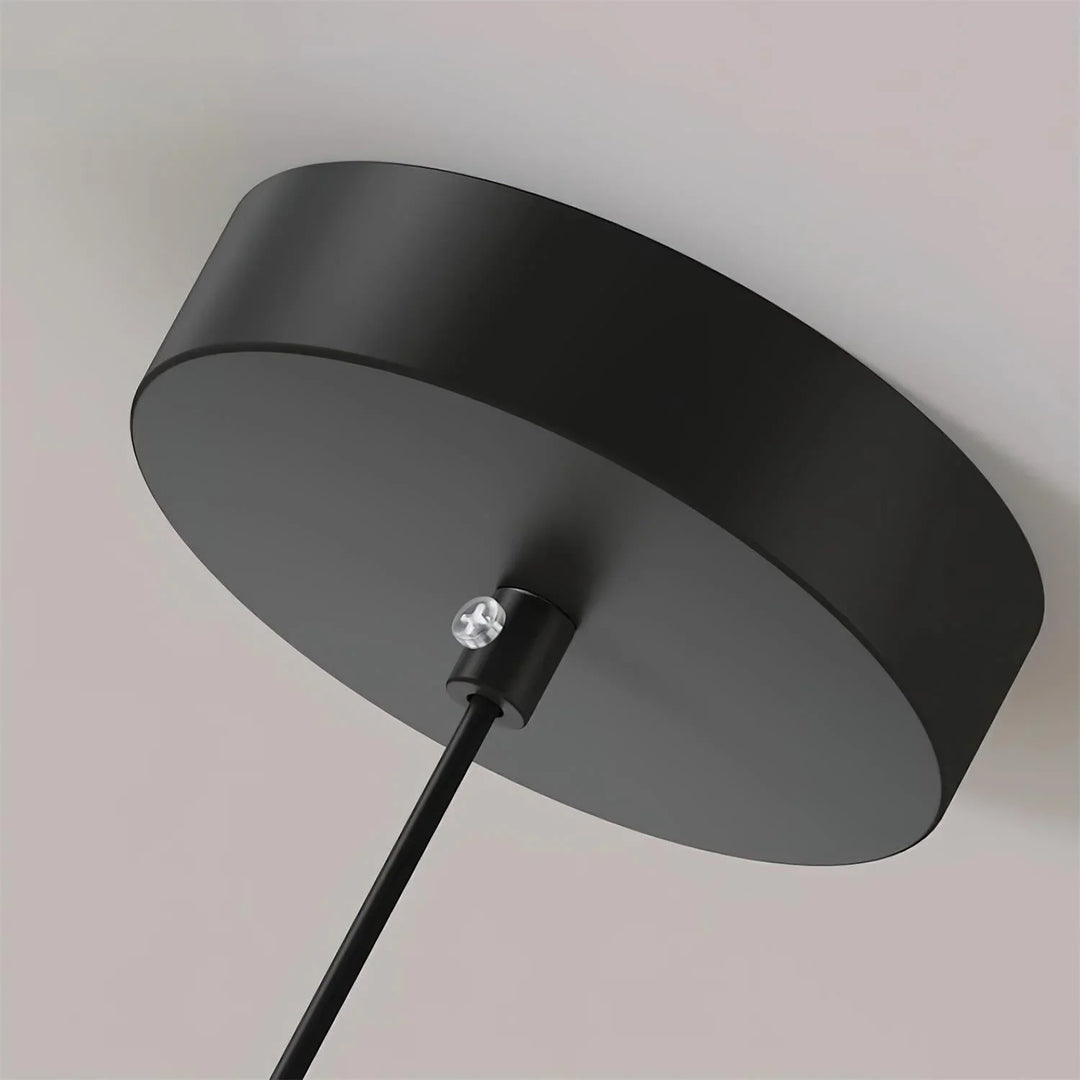 Pendant Lamp - Metal Shade - Wooden Accent - Luvonic