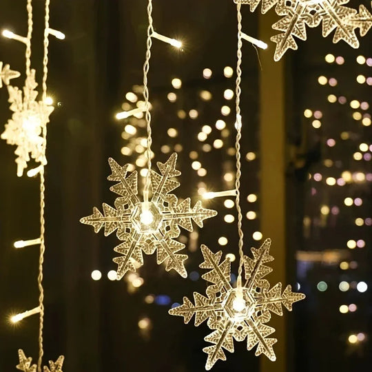 Snowflake Curtain Light - USB Powered - Indoor Decoration