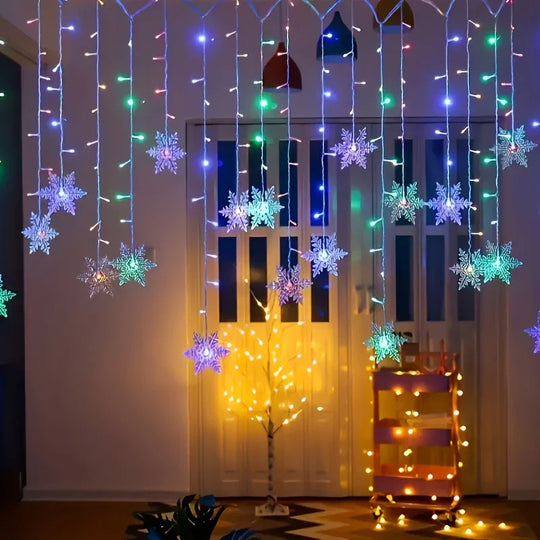 Snowflake Curtain Light - USB Powered - Indoor Decoration
