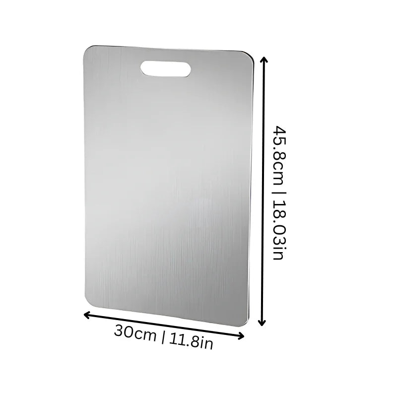 Stainless Steel Cutting Board - Hygienic Surface - Dishwasher Safe