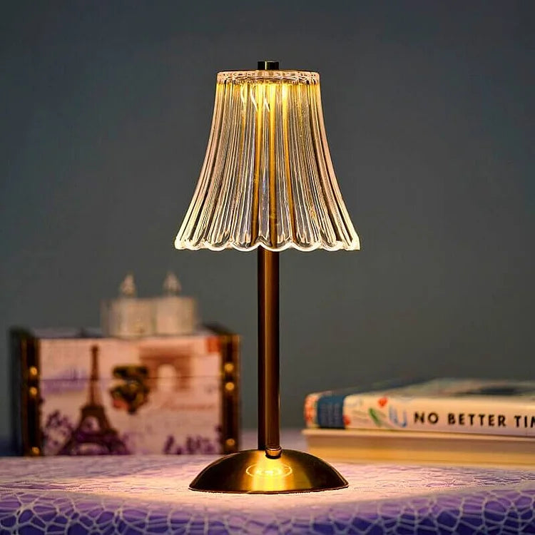 Table Lamp - Crystal Shade - USB Charging