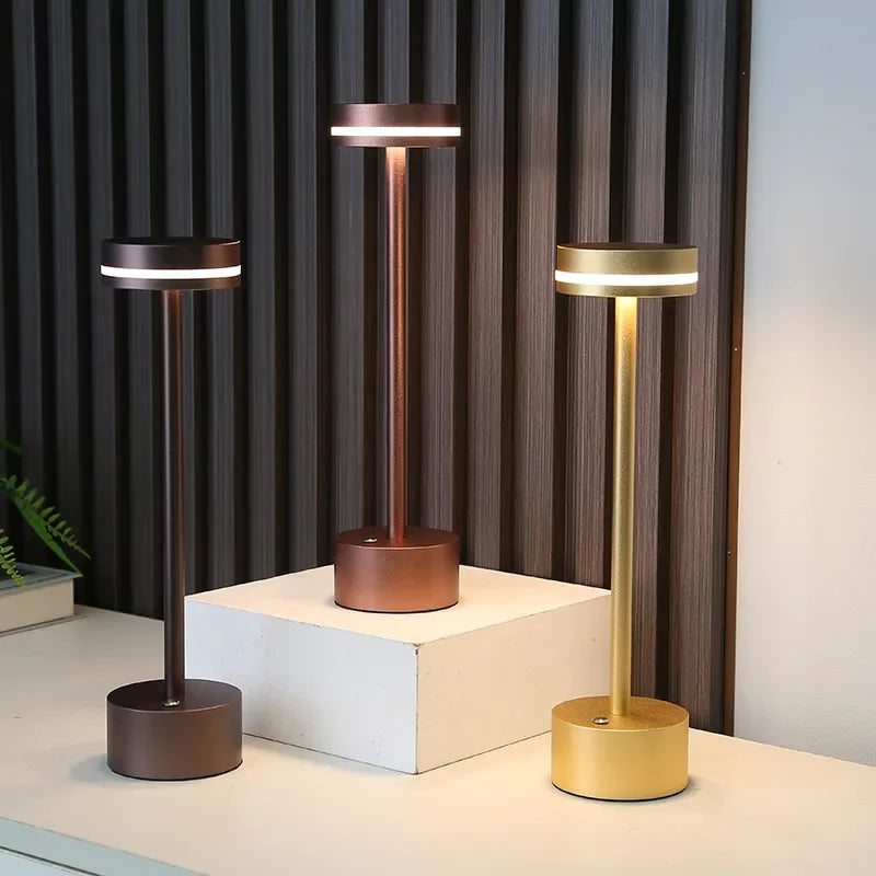 Table Lamp - Gold Aluminium - LED Touch Light
