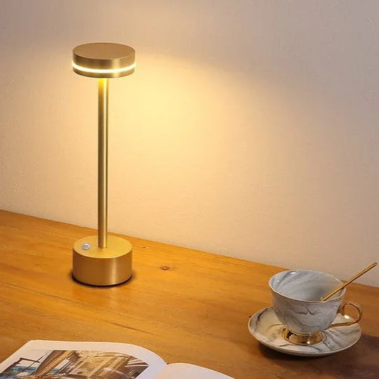 Table Lamp - Gold Aluminium - LED Touch Light