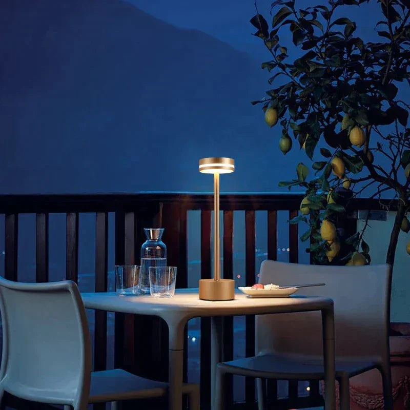 Table Lamp - Gold Aluminium - LED Touch Light