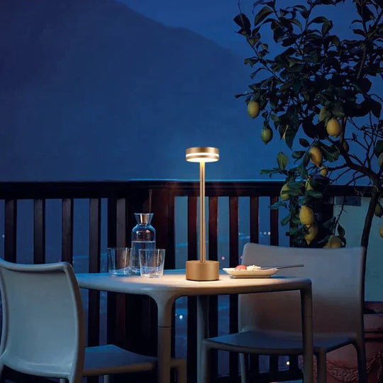 Table Lamp - Gold Aluminium - LED Touch Light