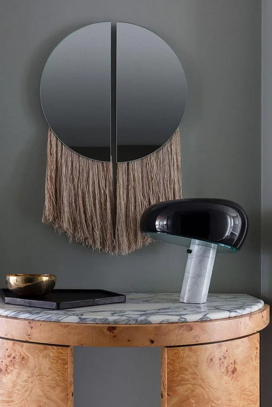 Table Lamp - Marble Base - Metal Shade