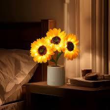 Table Lamp - Sunflower Design - LED Rechargeable