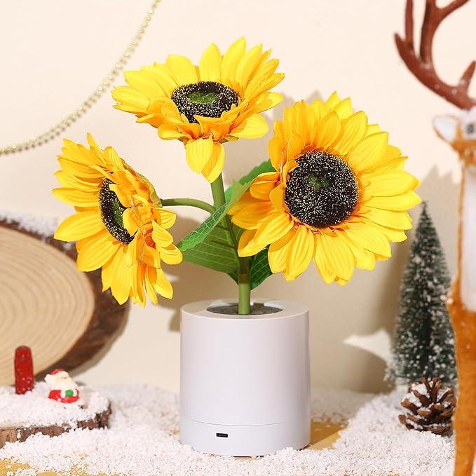 Table Lamp - Sunflower Design - LED Rechargeable