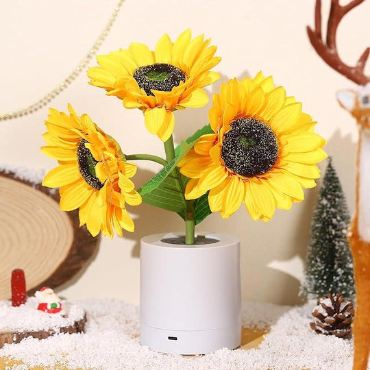 Table Lamp - Sunflower Design - LED Rechargeable