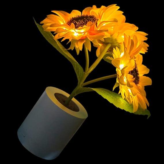 Table Lamp - Sunflower Design - LED Rechargeable