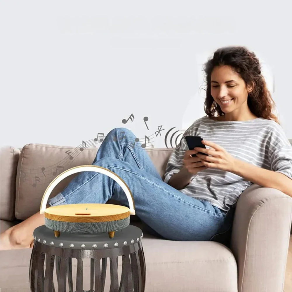 Table Lamp - Wireless Charging - Bluetooth Speaker - Luvonic