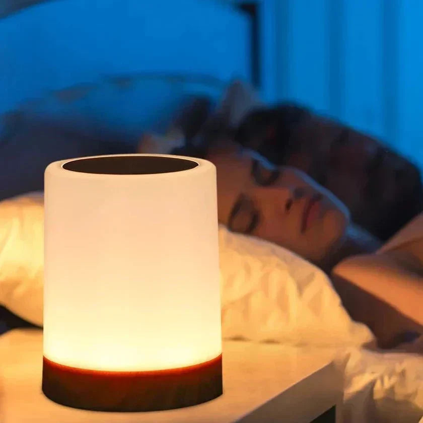 Table Lamp - Wooden Base - Touch Control