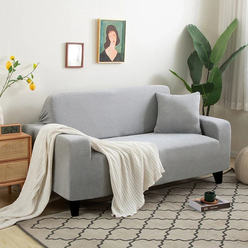 Textured Sofa Cover - Stretch Fit - Non-Slip Protection