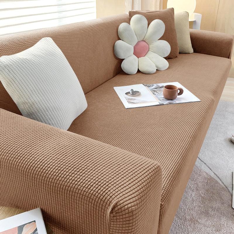 Textured Sofa Cover - Stretch Fit - Non-Slip Protection