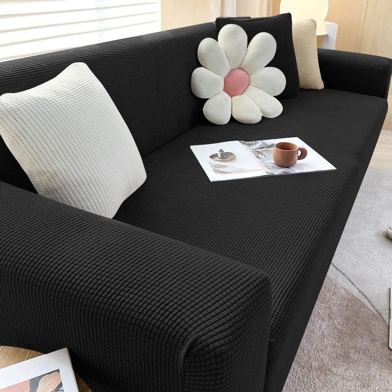 Textured Sofa Cover - Stretch Fit - Non-Slip Protection