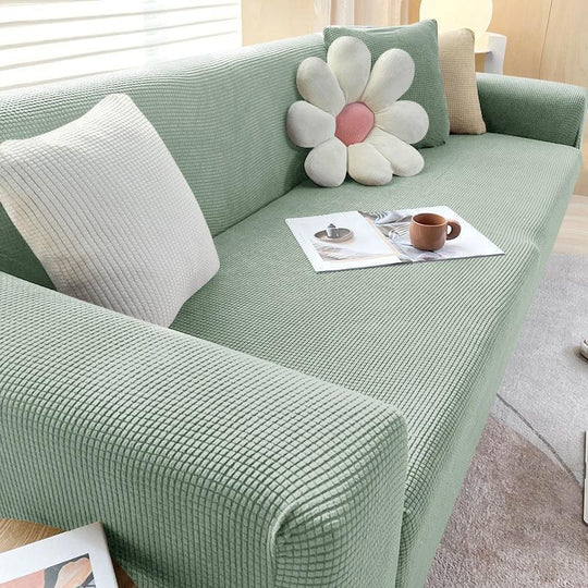 Textured Sofa Cover - Stretch Fit - Non-Slip Protection