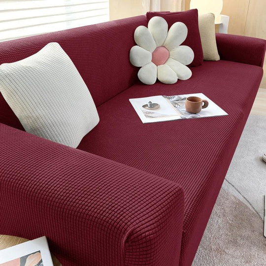 Textured Sofa Cover - Stretch Fit - Non-Slip Protection