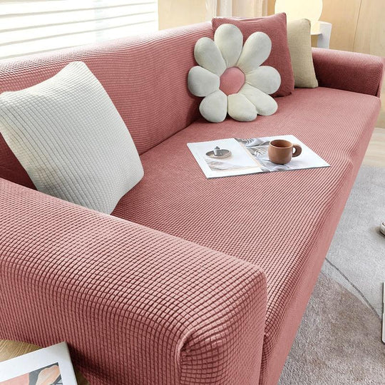 Textured Sofa Cover - Stretch Fit - Non-Slip Protection