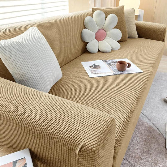 Textured Sofa Cover - Stretch Fit - Non-Slip Protection