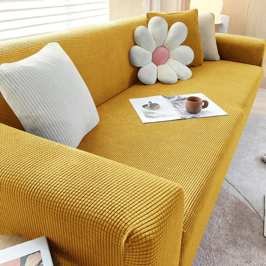 Textured Sofa Cover - Stretch Fit - Non-Slip Protection