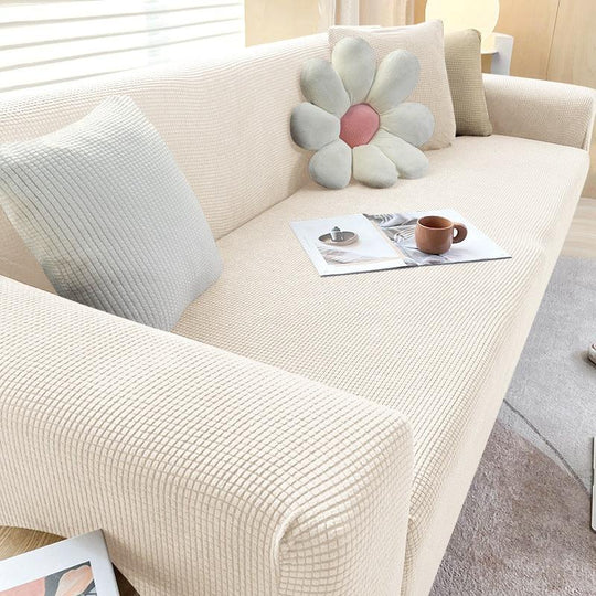 Textured Sofa Cover - Stretch Fit - Non-Slip Protection