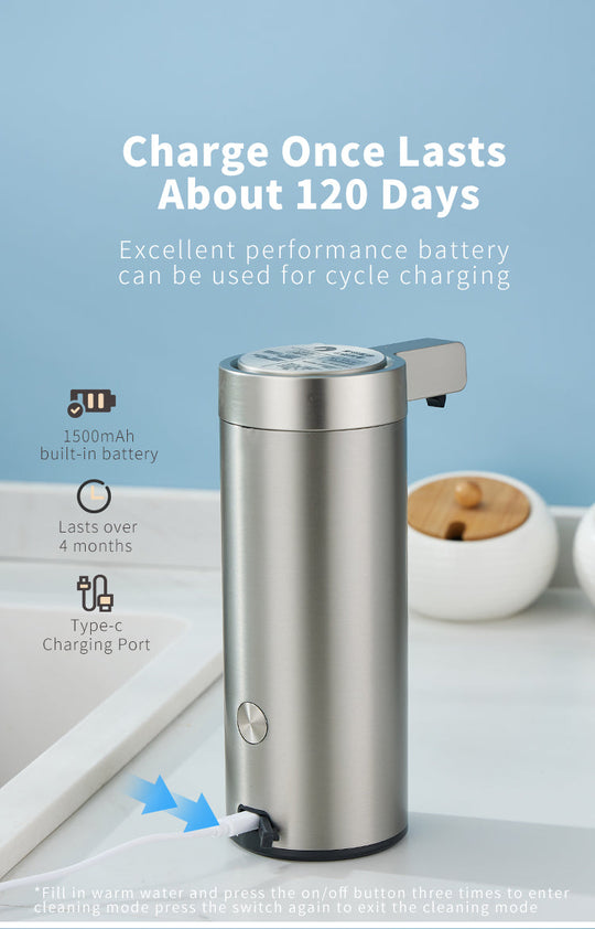 Touchless Soap Dispenser - Stainless Steel - Motion Sensor