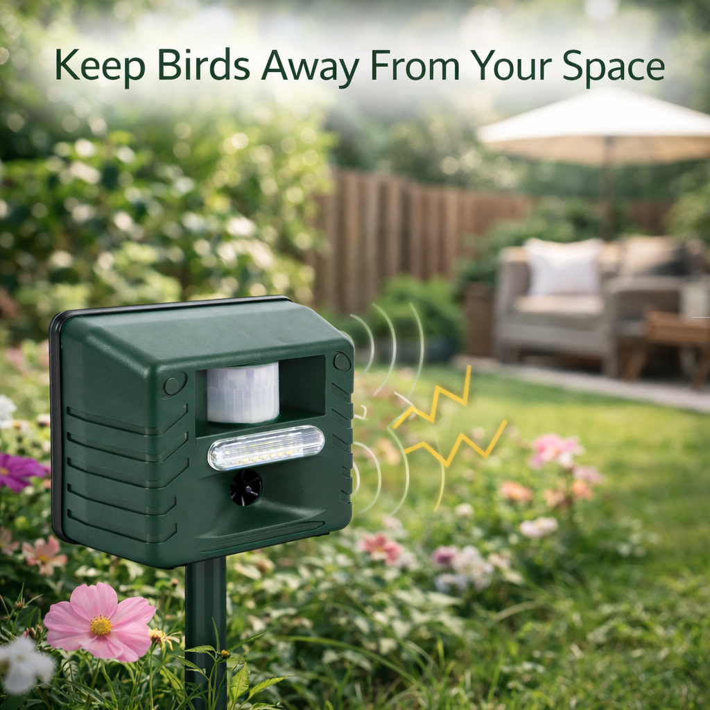 Ultrasonic Bird Repeller - Outdoor Device - Motion Sensor