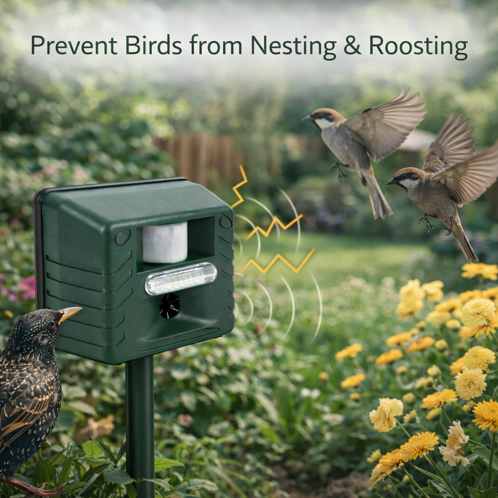 Ultrasonic Bird Repeller - Outdoor Device - Motion Sensor