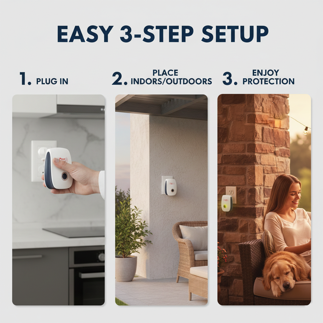 Ultrasonic Repeller - Squirrel Control - Indoor Outdoor