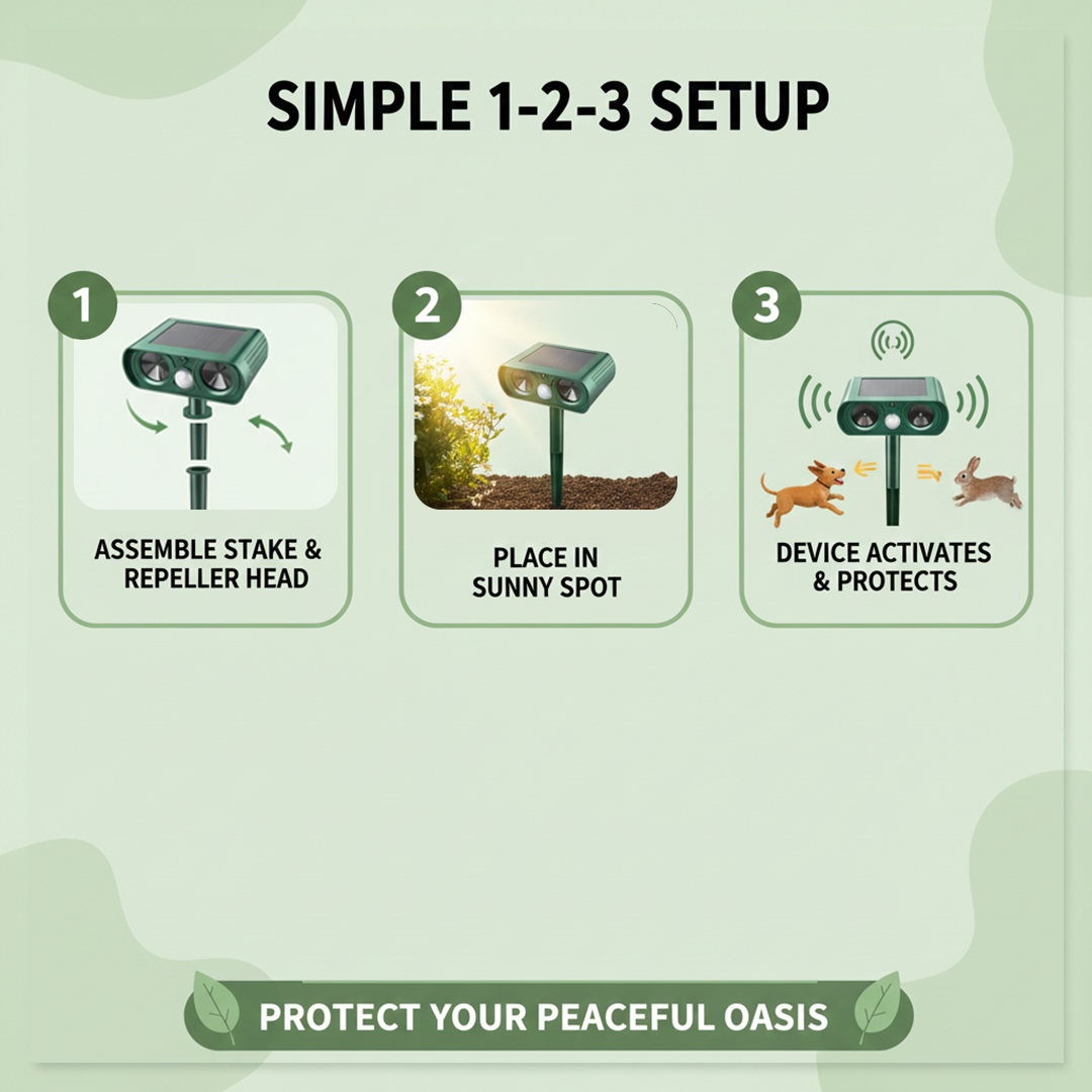 Animal Repeller - Solar Powered - Motion Activated