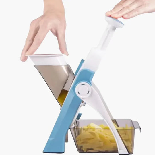 Vegetable Slicer - Interchangeable Blades - Safety Design