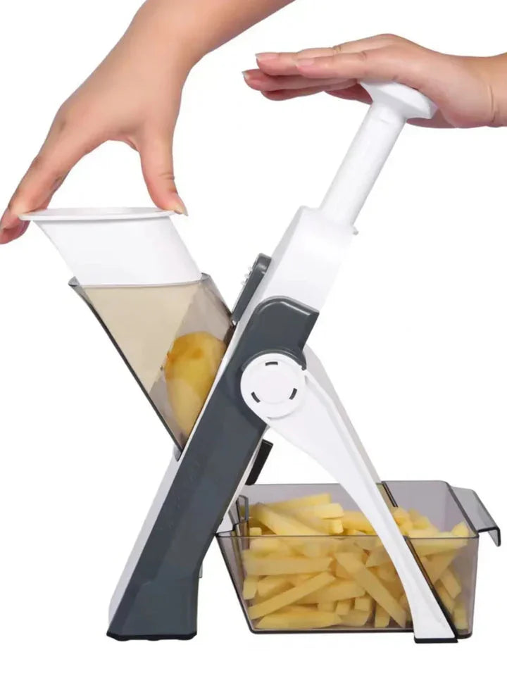 Vegetable Slicer - Interchangeable Blades - Safety Design