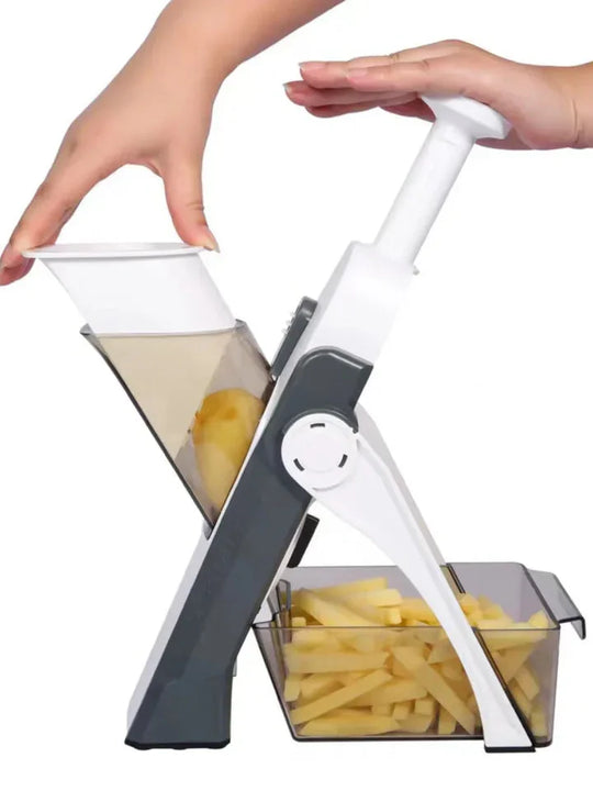 Vegetable Slicer - Interchangeable Blades - Safety Design