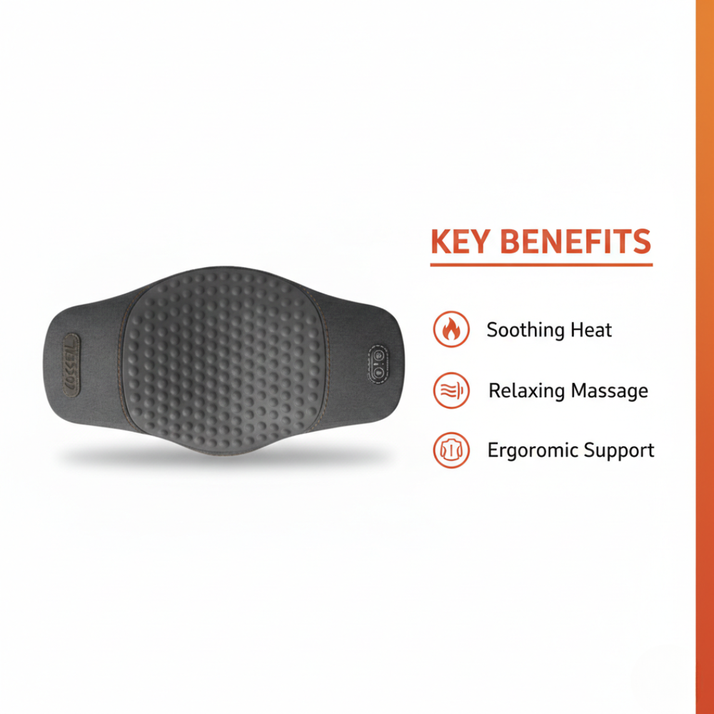 Waist Support Pillow - Heating and Vibrating Features