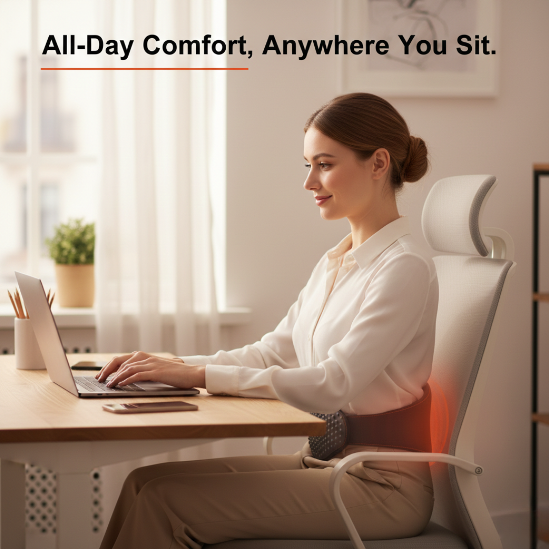 Waist Support Pillow - Heating and Vibrating Features