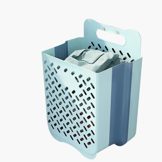 Wall-Mounted Laundry Basket - Foldable Design - Mesh Build
