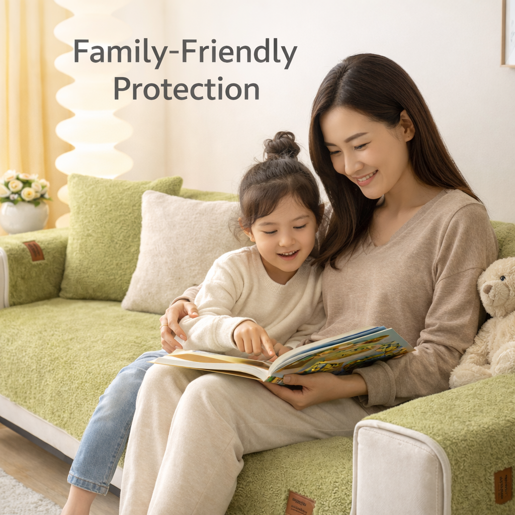 Waterproof Sofa Cover - Sherpa Fleece - Non-Slip Design