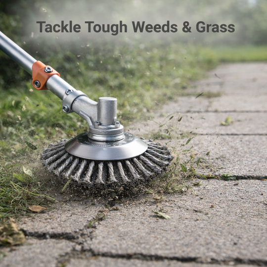 Weed Brush Head - Carbon Steel - Trimmer Attachment