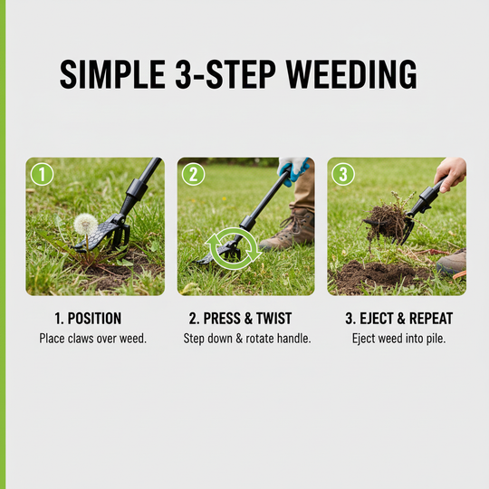Weed Puller - Adjustable Handle - Detachable Design