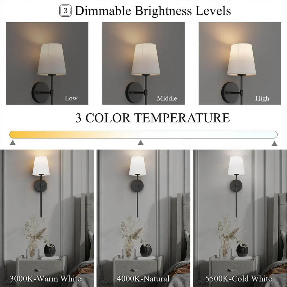 Wireless Wall Light - Vintage Wall Lamp - Customizable Sconces - Luvonic