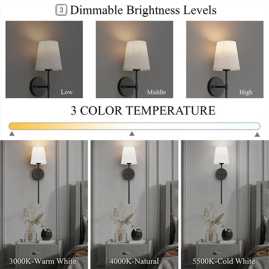 Wireless Wall Light - Vintage Wall Lamp - Customizable Sconces - Luvonic