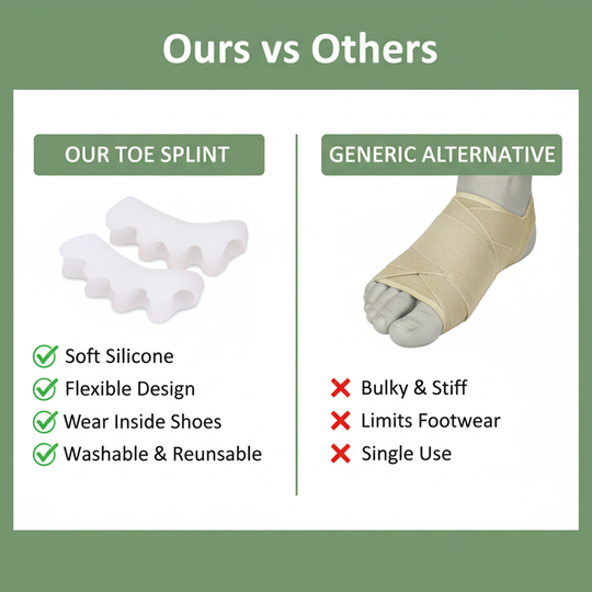 Toe Splint - Silicone Support - Alignment Aid
