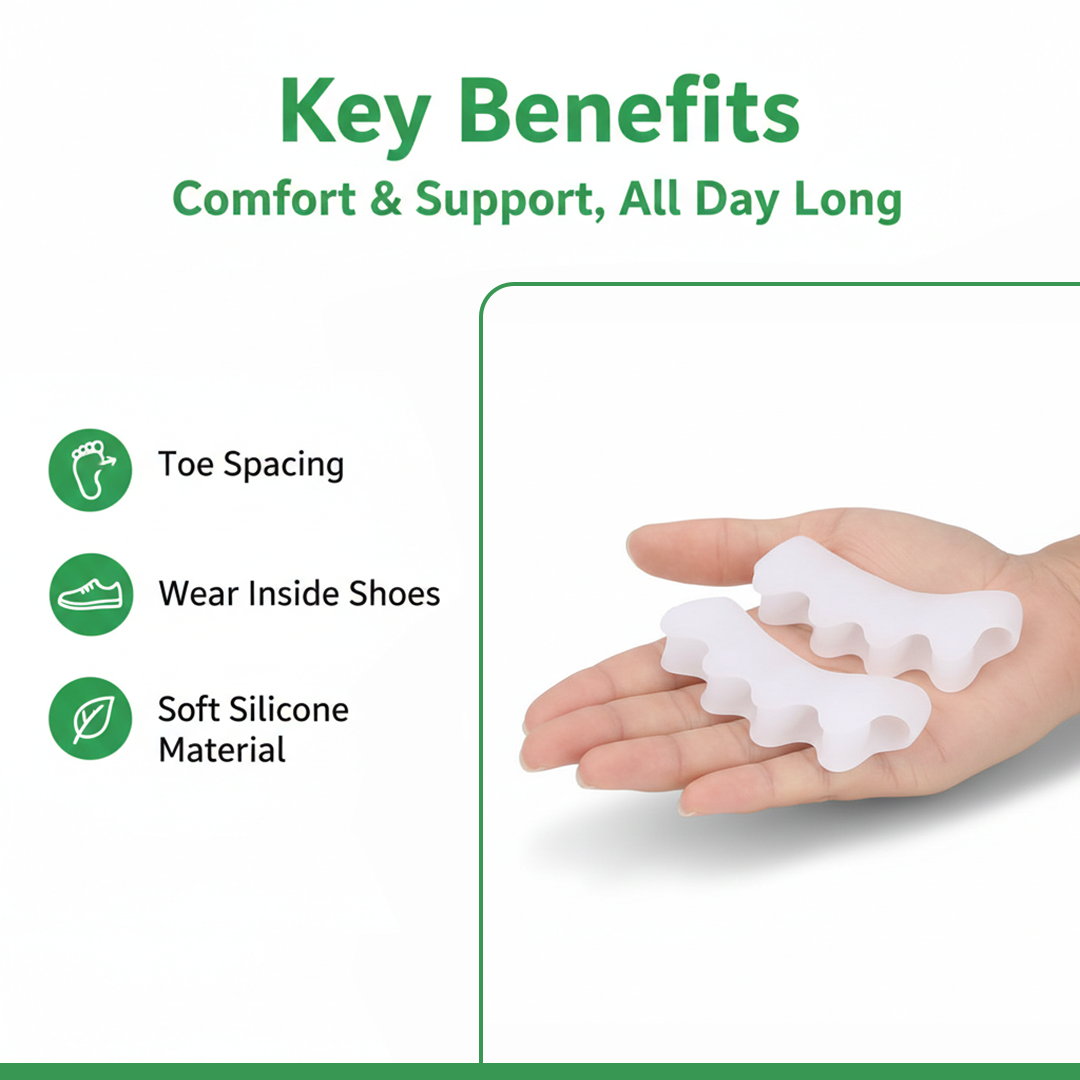 Toe Splint - Silicone Support - Alignment Aid